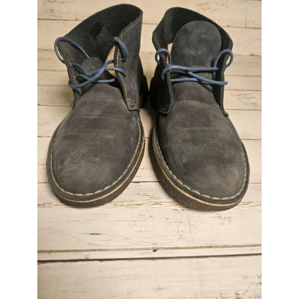 Clarks Originals Mens Desert Boots Navy Blue Suede Chukka Crepe Sole 11 M 63687